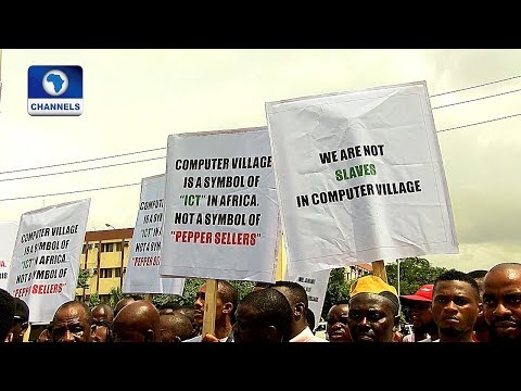 Traders Shut Down Computer Village Over Plan To Install 'Iyaloja'