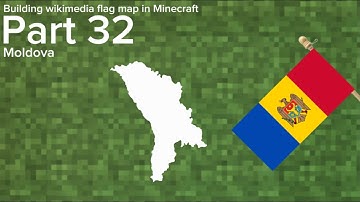 Building a wikimedia flag map in Minecraft part 32: Moldova