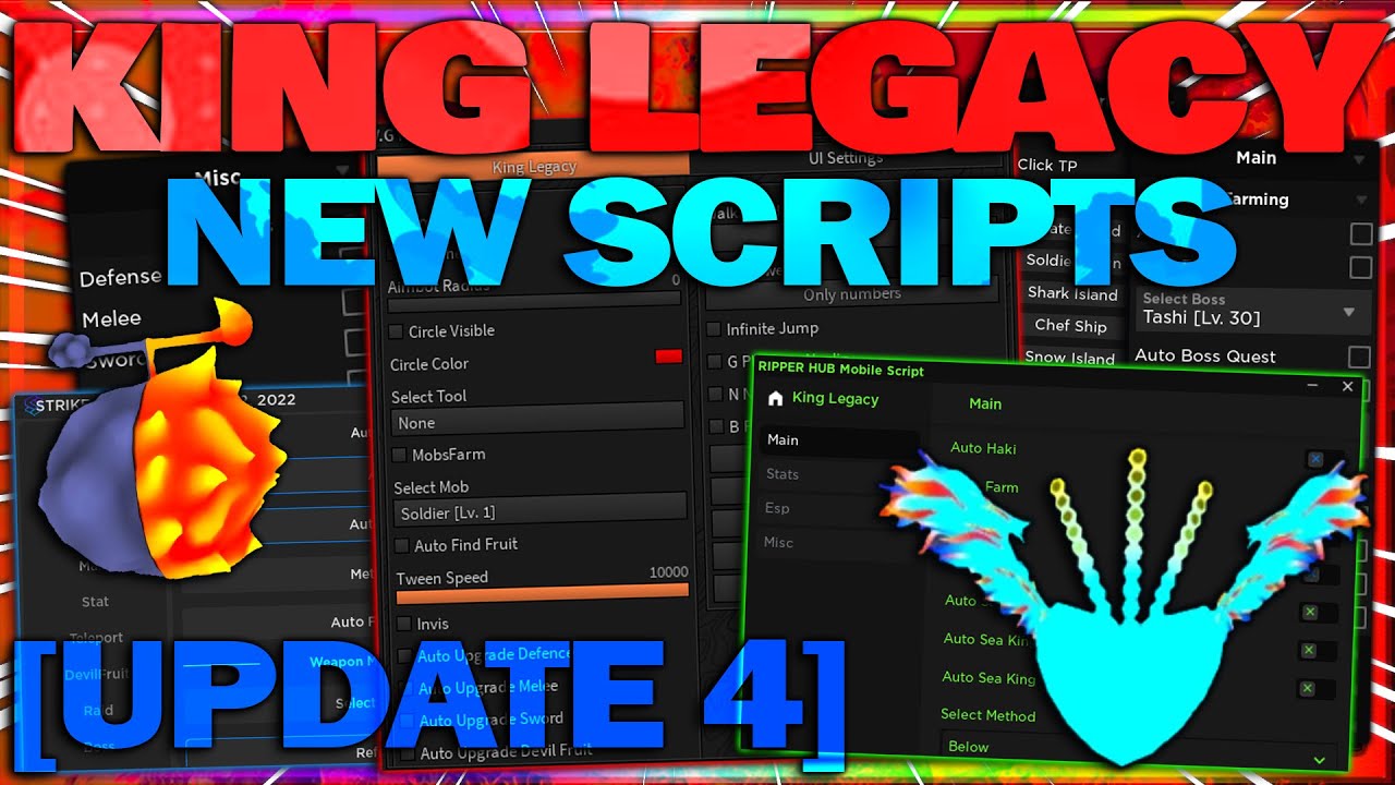 Script King Legacy Update 4.66 (Auto Farm, Raid, Teleport, NPC)