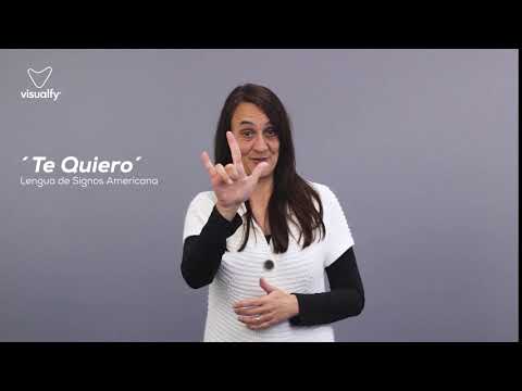 'Te quiero' en Lengua de Signos americana - Visualfy