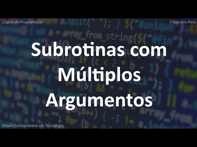 Lógica de Programação - Subrotinas e a instrução retorne 