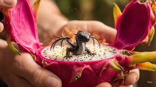 REAL DRAGON?! Tiny Fire-Breathing Dragon Found Inside Dragon Fruit