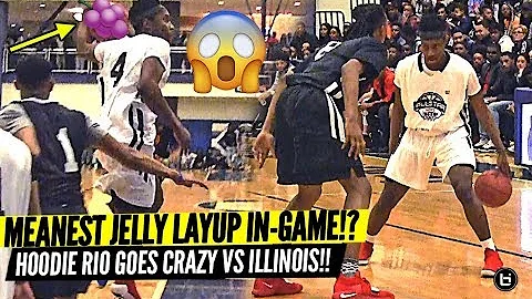 HOODIE RIO MEANEST JELLY LAYUP!! GOES CRAZY IN MISSOURI VS ILLINOIS ALLSTAR GAME!!