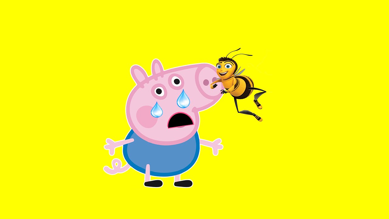 Пчела свинья. Свинка Пеппа Джордж пчёлы и укусила. ПОДЫГРАЙКА Свинка Пеппа пчела. Свинка Пеппа ПОДЫГРАЙКА укус пчелы.