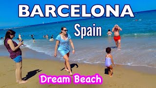 Barcelona Spain, Walking Tour, Beach Walk, Barceloneta Beach 2022
