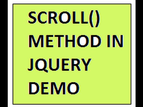 TAMIL SCROLL METHOD IN JQUERY DEMO