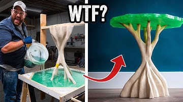 CRAZY Epoxy Tree Table Build 🌳