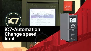 How to change the speed limit on the iC7-Automation