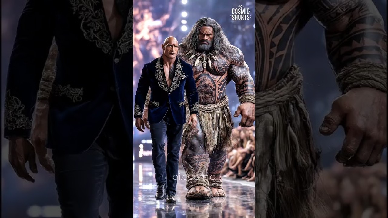 When Cartoons Hit the Runway with Real Celebs! #dwaynejohnson #therock #Madagascar