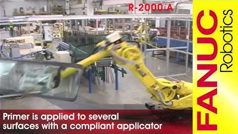 Glass Windshield Handling Robot - FANUC R-2000iA Adds Primer to Automotive Windshields