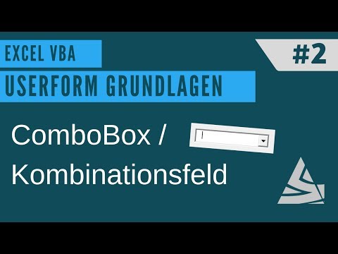 EXCEL VBA - Userform erstellen #2 Kombinationsfeld / Combobox (DropDown Menü erstellen)