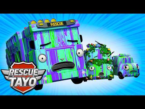 We’re Not Monsters! | The car wash is broken! Cars covered in paint!🎨 | Rescue Team Story | Tayo