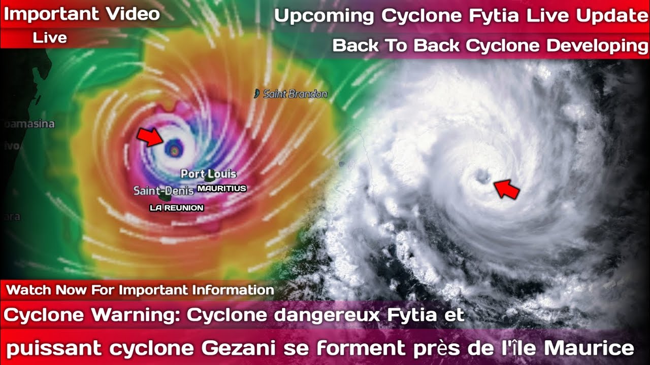 Cyclone Warning: Cyclone dangereux Fytia et puissant cyclone Gezani se forment près de l'île Maurice