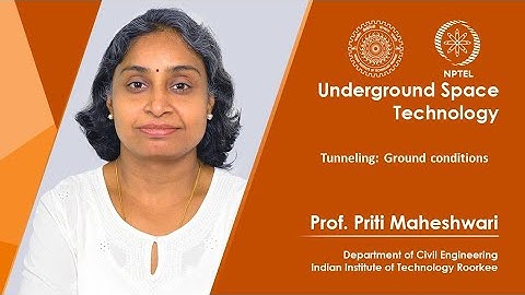 Lecture 10: Tunneling: Ground conditions