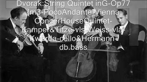 Dvorak:String Quintet#2 in G-Op77-ViennaConcertHouseQuintet-monoLp1950