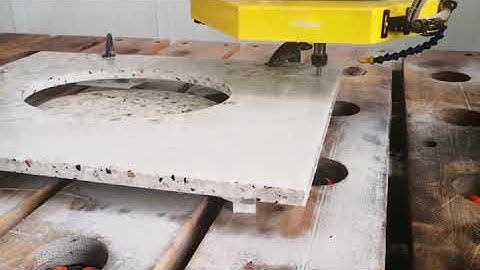 5 axis CNC bridge saw milling sink hole for granite quartz stone countertop