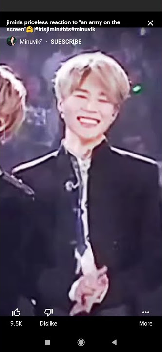 Jimin priceless reaction on army screaming while showing on screen