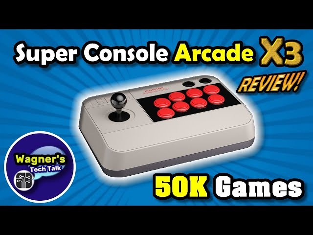  Kinhank Super Console Arcade Game Console,Arcade Stick X3 with  50000+ Game,360° 3D Joystick,Retro Game Console with 3 System,Compatible  with PC/Android Phone/Raspberry Pi,Turbo,Custom Buttons : Video Games