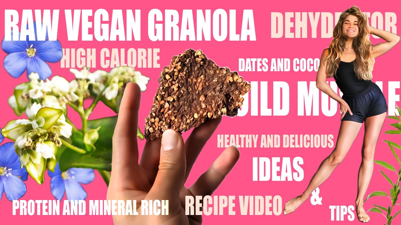 🌿🍫🏄‍♀️RAW VEGAN WEIGHT GAIN GRANOLA Raw vegan muscle high protein raw