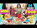 Mini food challenge for 24 hours  eating mini food  mini indian food  mini items  samayra narula