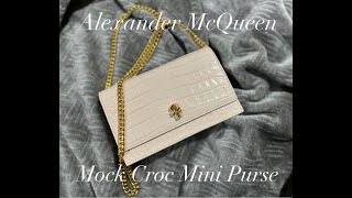 Alexander Mcqueen Mini Purse Wallet Crossbody in Croc