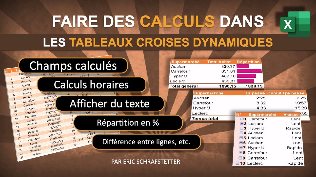 Excel : Faire des calculs dans les tableaux croisés dynamiques