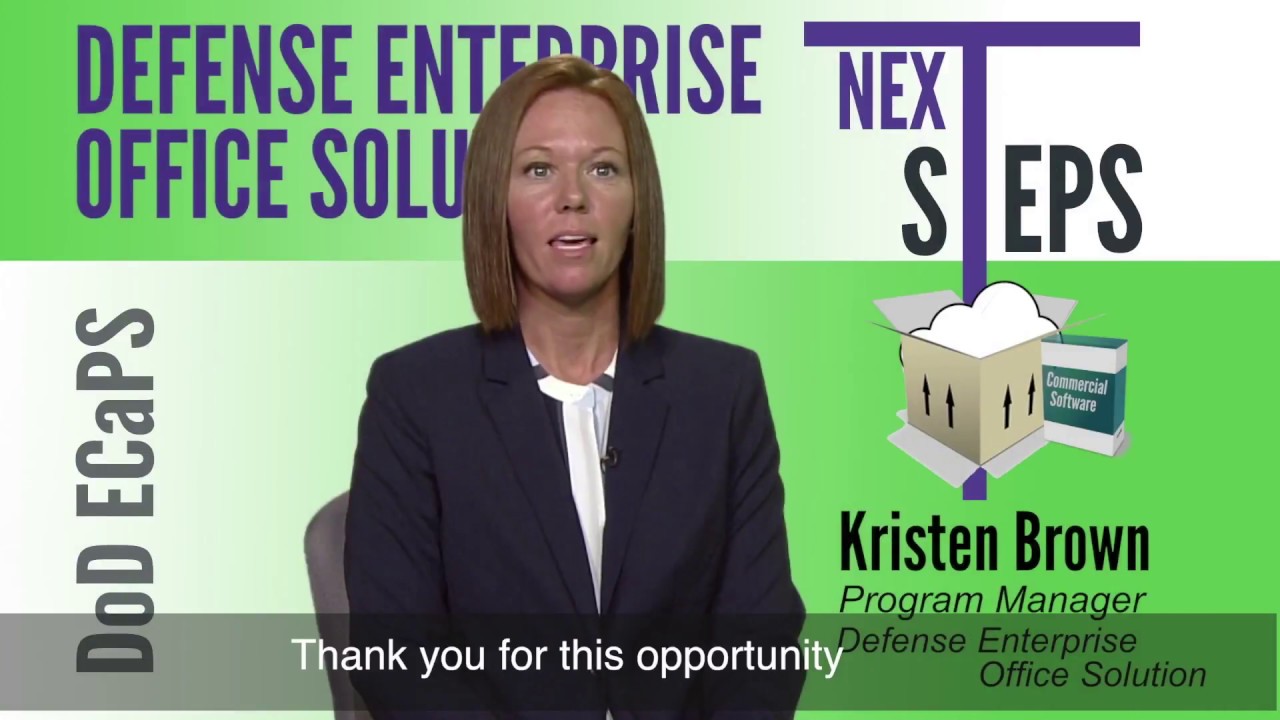 Overview of the Defense Enterprise Office Solution (DEOS) YouTube