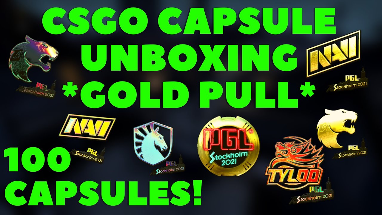Opening 100 CSGO MAJOR STOCKHOLM 2021 Capsules! *GOLD PULL*
