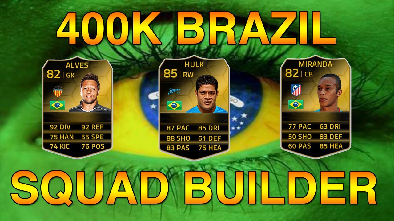 Fifa 14 FUT - Amazing 400K Brazil Squad Builder Featuring IF Hulk, IF Miranda & IF Diego Alves!