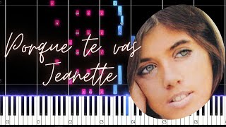 Video thumbnail of "Porque te vas | Jeanette PIANO TUTORIAL (Sheet in the description)"