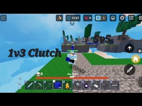 I did a 1v3 Clutch (Roblox Bedwars) - YouTube
