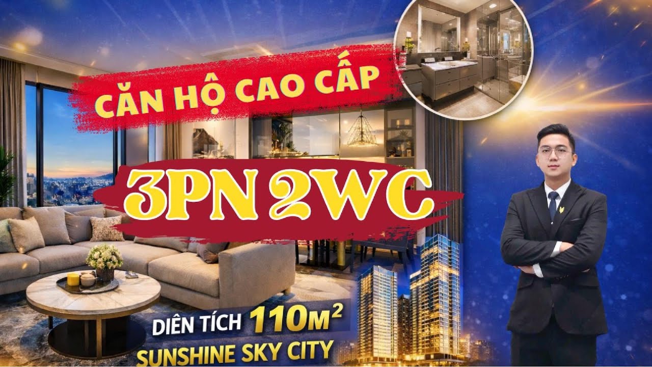 Chi tiết căn hộ mẫu 3PN tại Sunshine Sky City Quận 7