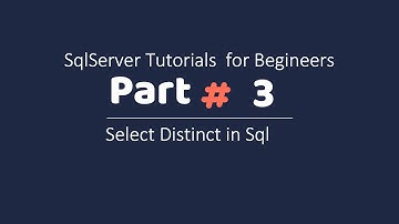 Select Distinct In Sql  |  SqlTutorials | Database Management System |  SqlServer Videos