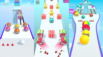 Ball Merge 2048 vs Jelly Run 2048 vs Ball Run 2048 3 in one Gameplay