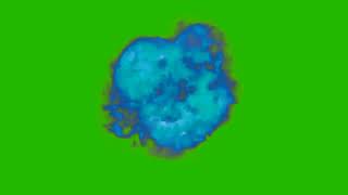 Blue explosion green screen