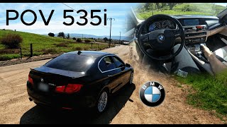 BMW 535i POV Drive | Cruising through the backroads in 535i Muffler+Resonator Deleted | SportMode+
