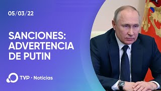 Putin: las sanciones contra Rusia "son como una declaración de guerra"