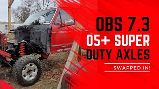 OBS Ford 7.3 F-250 05+ Super Duty axle swap mounted!