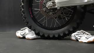 Dirtbike Runs Over White Shoes
