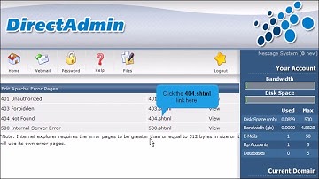 How to create custom error pages in DirectAdmin