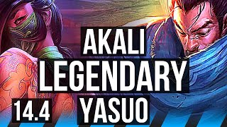 AKALI vs YASUO (MID) | Legendary, 16/5/13 | TR Master | 14.4