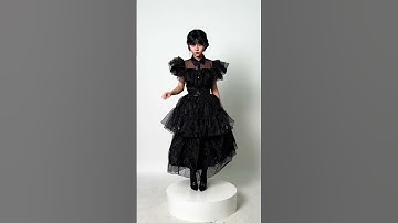 Wednesday Cosplay Prom Dress & Uniform & Cat Suit - EZcosplay