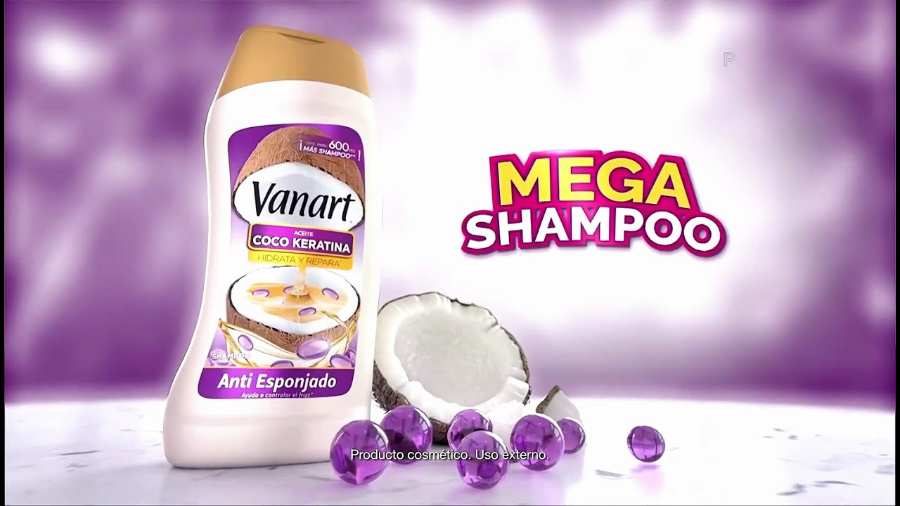 Comercial de Vanart: Vanart el mega shampoo familiar que rinde para todos. 
