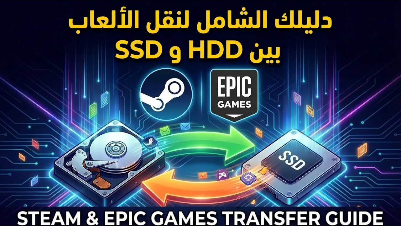 HOW TO MOVE GAMES TO HDD SSD DISK USING STEAM EPIC GAMES 