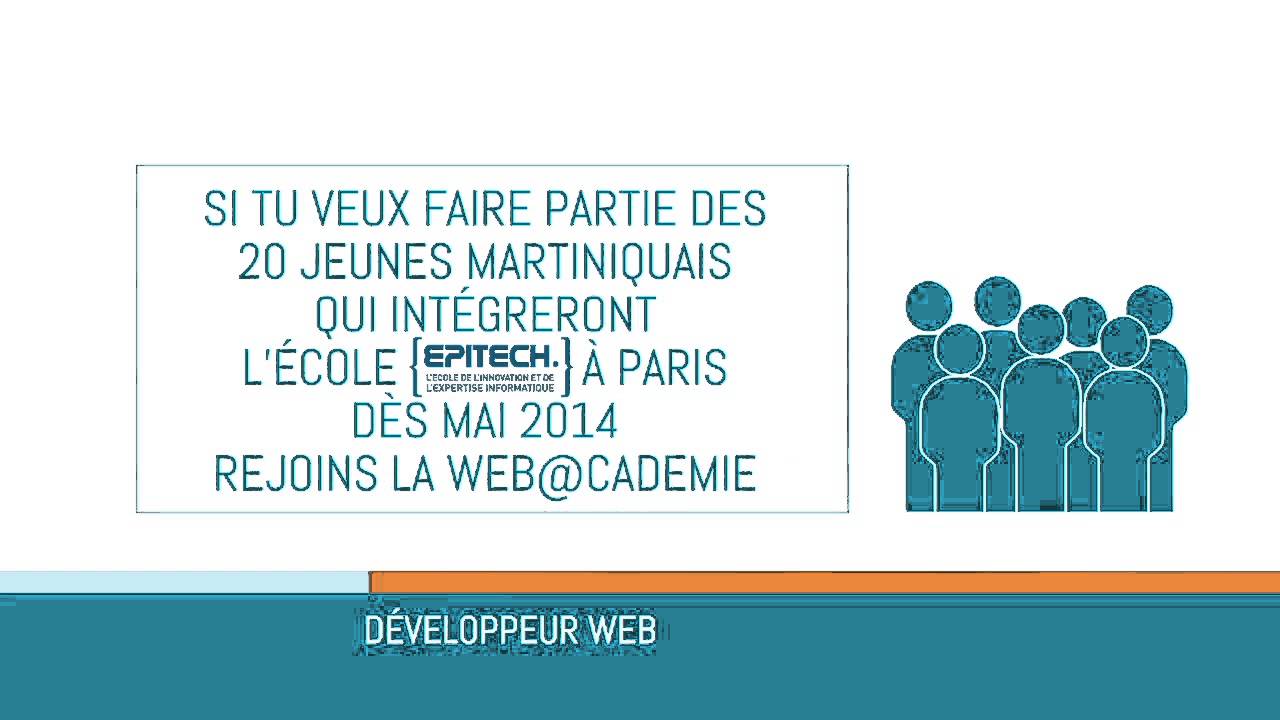 20 jeunes martiniquais à la Web@cademie - Spot officiel