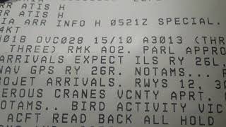 Reading The Current ATIS Information Reading The Current ATIS Information