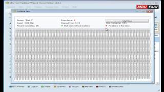 How to perform disk surface test
