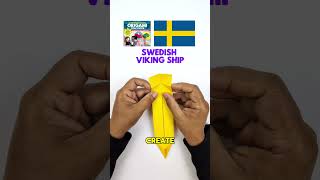 ⛵ Fold a Swedish Viking Ship! 🇸🇪 | The Paper Girls Show | #Shorts #origami