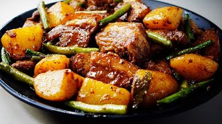 SOBRANG BILIS LANG ILUTO NITO PERO UBOS ANG SINAING SA SARAP NITONG PORK ADOBO WITH PATATAS AT SITAW