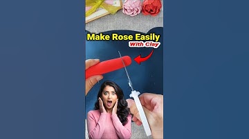 how to make rose flower easily with clay | clay se rose flower kaise banaye | make bouquet with clay
